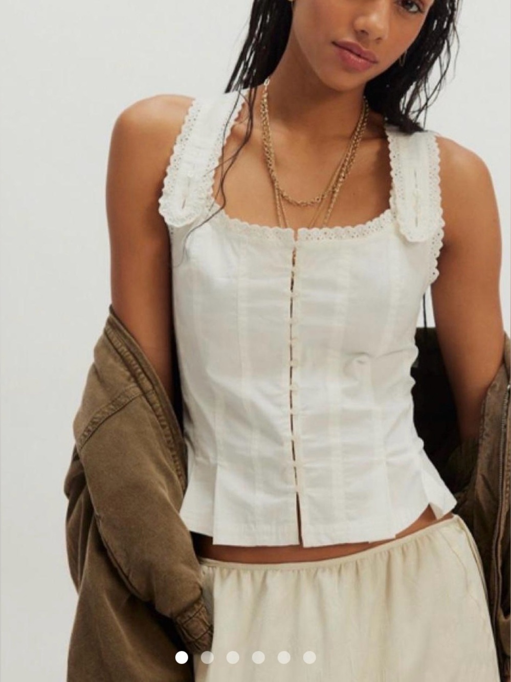 Free People Bridgette Corset Peplum Top